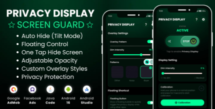 Privacy Display Screen Guard with AdMob Facebook Ads Android