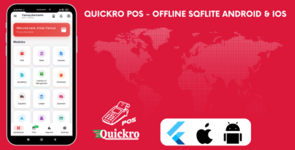 Quickro POS Flutter App Android IOS Laravel Admin Panel