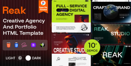Reak - Creative Agency Digital Agency HTML Template