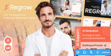 Regrow - Hair Transplantation Removal WordPress Theme