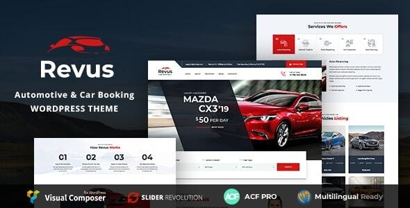 Revus - Automotive Car Rental WordPress Theme
