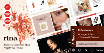 Rina - Beauty Cosmetics Shop WordPress Theme