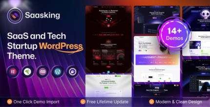 Saasking - SaaS Tech Startup WordPress Theme