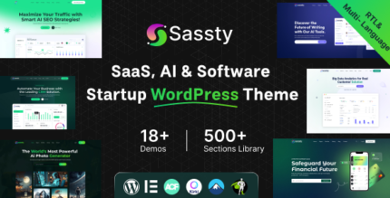Sassty - Sass Startup Software Business WordPress Theme