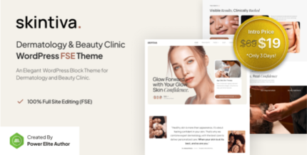 Skintiva – Dermatology Beauty Clinic FSE WordPress Theme