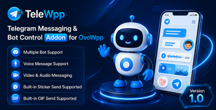 TeleWpp - Telegram Messaging Bot Control Addon for OvoWpp