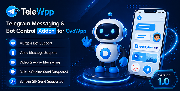 TeleWpp - Telegram Messaging Bot Control Addon for OvoWpp