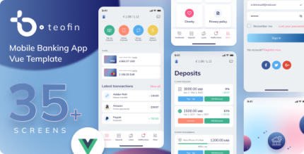 Teofin – Vue.js Banking Finance PWA