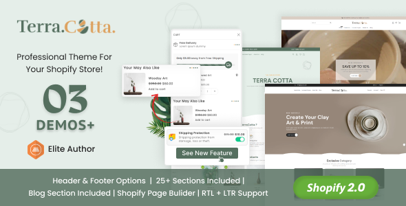 Terracotta - Ceramics Pottery Decor Shopify Theme