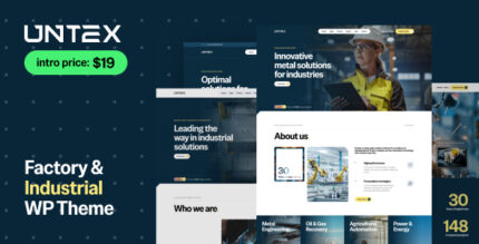 Untex - Factory Industrial WordPress Theme