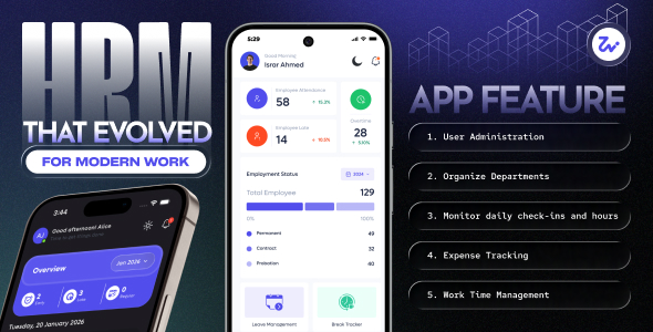 WorkZen – HRM Payroll Management System with Mobile App