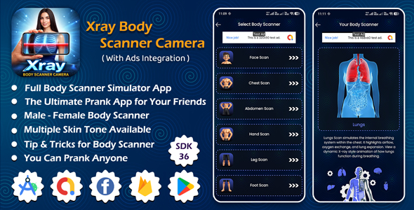 Xray Body Scanner Camera | Xray Body Scanner Android App With AD Integration
