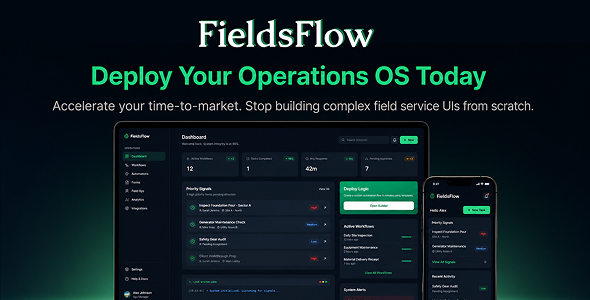 Fieldsflow - AI Field Operations Workflow Automation React Template
