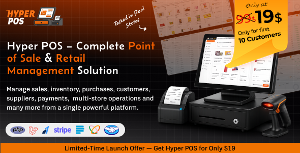 Hyper POS - Laravel Point of Sale, Inventory, ERP, Online Offline POS, Invoicing, Accounting