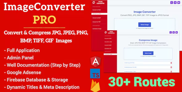 Image Converter Pro Full Production Ready Application With Admin Panel (Angular 15 Firebase)