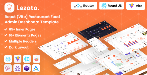 Lezato - React (Vite) Restaurant Food Admin Dashboard Template Lezato - React (Vite) Restaurant Food Admin Dashboard Template