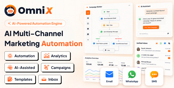 OmniX - AI Email Marketing, CRM, WhatsApp, SMS Campaign Automation SaaS | Node.js