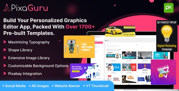 PixaGuru - SAAS Platform to Create Graphics, Images, Social Media Posts, Ads, Banners, Stories PixaGuru - SAAS Platform to Create Graphics, Images, Social Media Posts, Ads, Banners, Stories