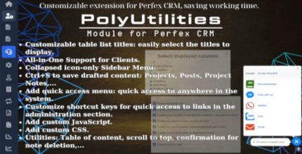 PolyUtilities for Perfex CRM - Ultimate UI/UX Customization Toolkit