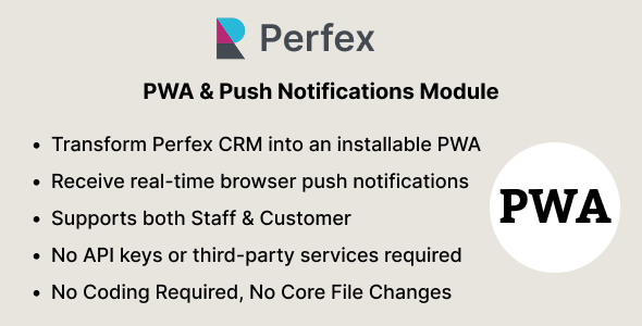 PWA Push Notifications Module for Perfex CRM