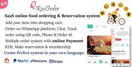 QrexOrder – SaaS WhatsApp Online ordering / Restaurant management / Reservation system [Regular License]