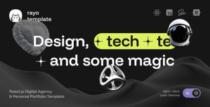 Rayo - Digital Agency Personal Portfolio ReactJs Template