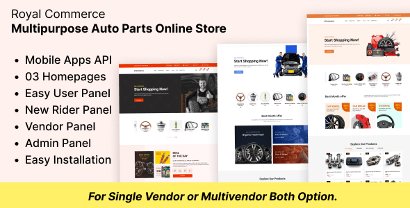 Royal eCommerce - Laravel Auto Parts Online Store Royal eCommerce - Laravel Auto Parts Online Store