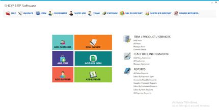 SHOP ERP management system with full project AND source code C#