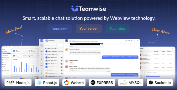 Teamwise - Slack Clone | Chat App | Audio and Video Call | Realtime Messaging Saas Product